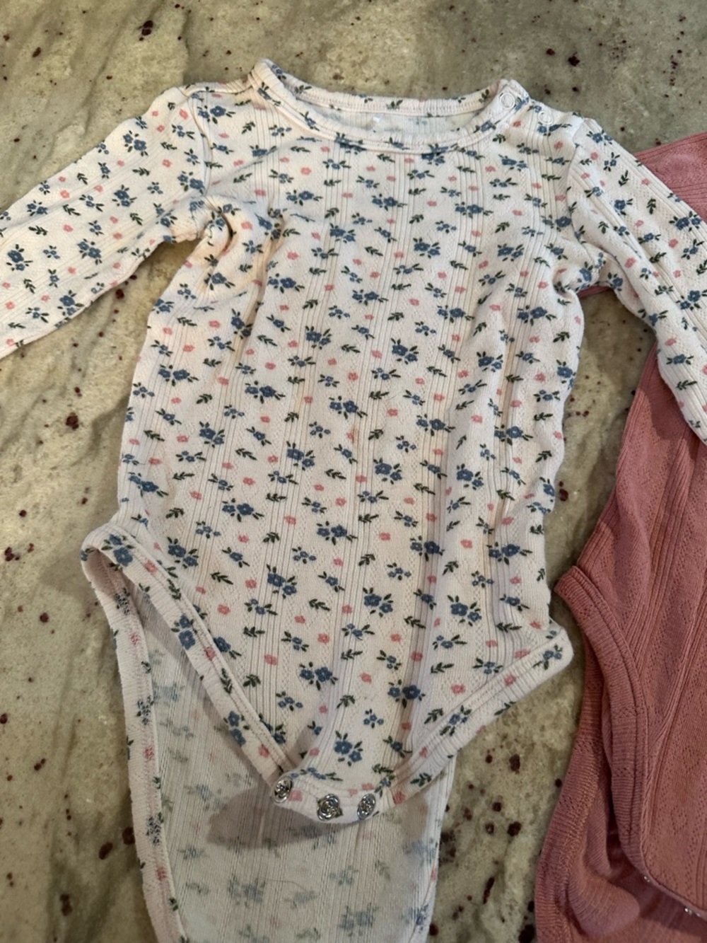 Posh Peanut Floral Bodysuit 18-24M Bamboo Baby Girl Long Sleeve Like New